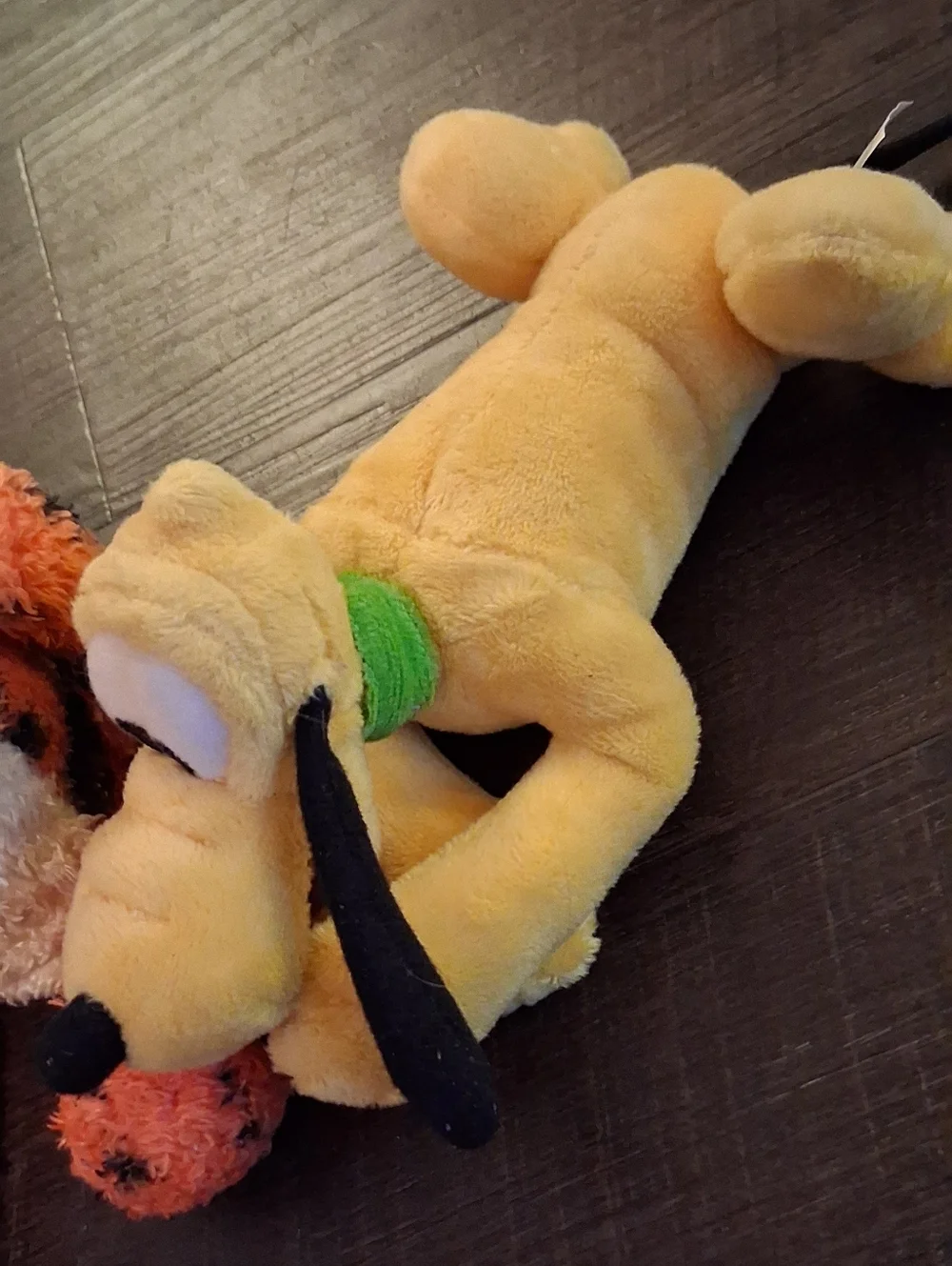 Disney Tigger And Pluto Plush Toy Orange, Black, Cream with Pink Nose